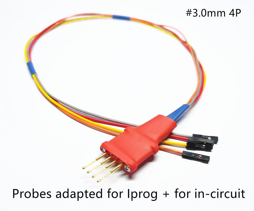 Los adaptadores de sonda para el ECU en el circuito se utilizan con iprog + programer y xprog