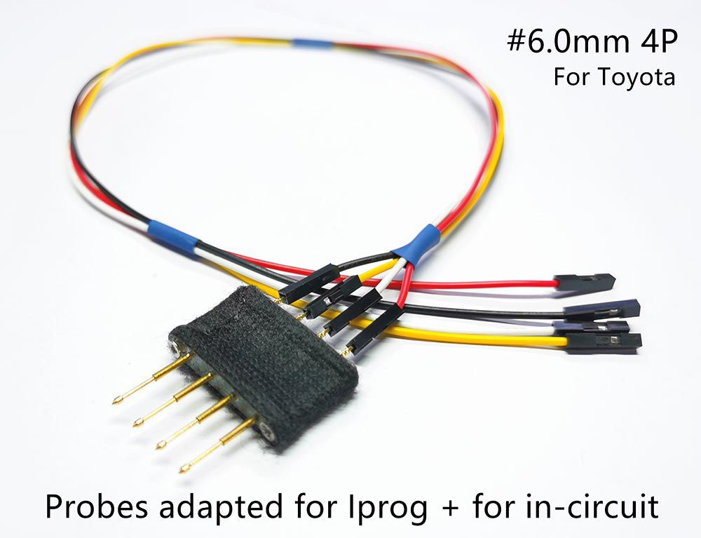 Los adaptadores de sonda para el ECU en el circuito se utilizan con iprog + programer y xprog