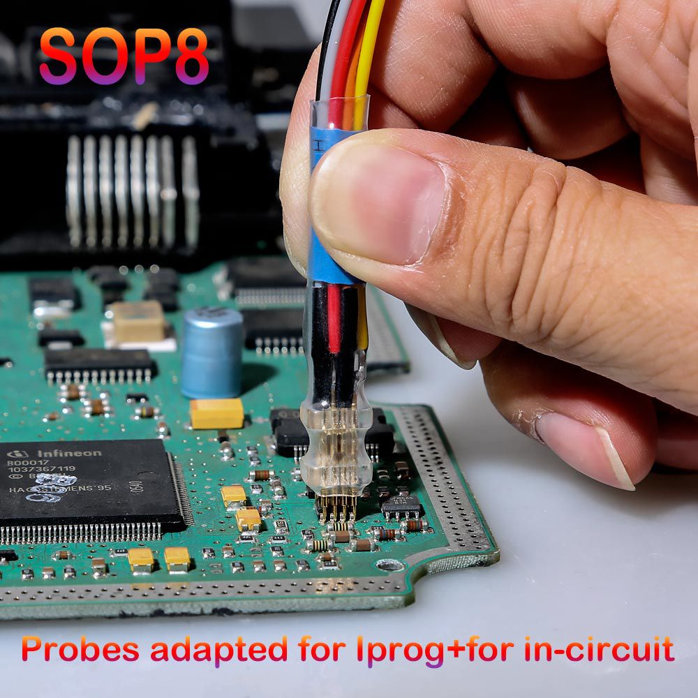 Los adaptadores de sonda para el ECU en el circuito se utilizan con iprog + programer y xprog