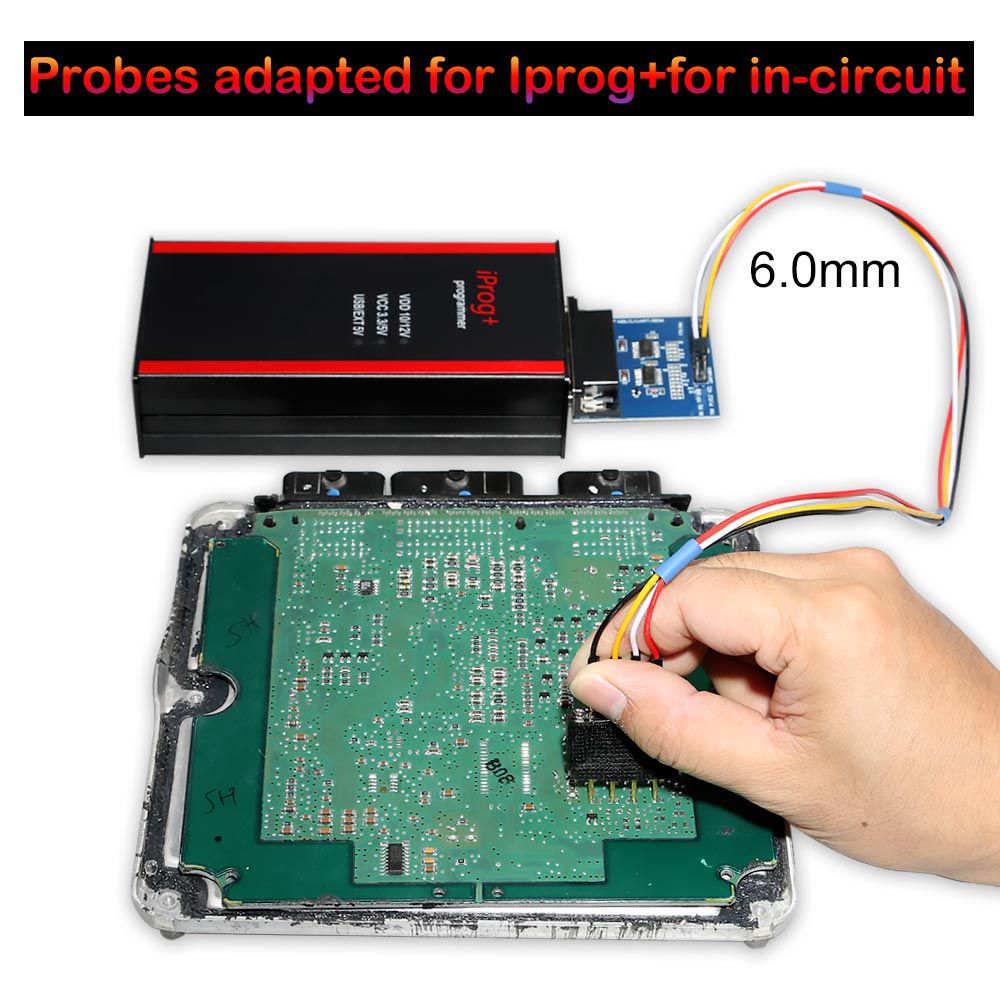 Los adaptadores de sonda para el ECU en el circuito se utilizan con iprog + programer y xprog