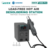 QUICK 2008 Pro Lead-Free Hot Air Rework Station LCD Display Automatic Cold Air Design Automatic Sleep System Repair Tools