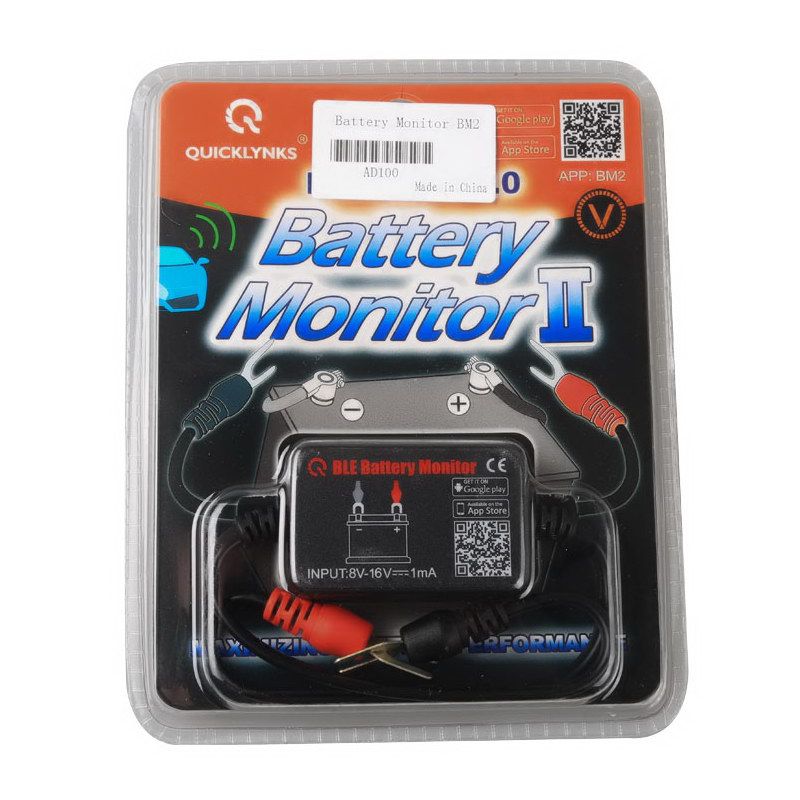 Monitor de batería quicklynks bm2​​ Dispositivo Bluetooth 4.0 probador de batería de 12v para automóviles