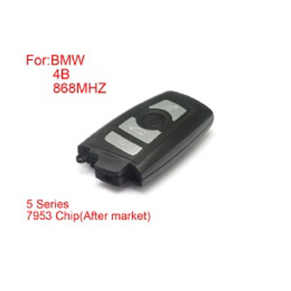 Llave de control remoto 4 botones 868 MHz 7953 chip lado plateado, adecuado para la plataforma BMW cas4 F serie 5