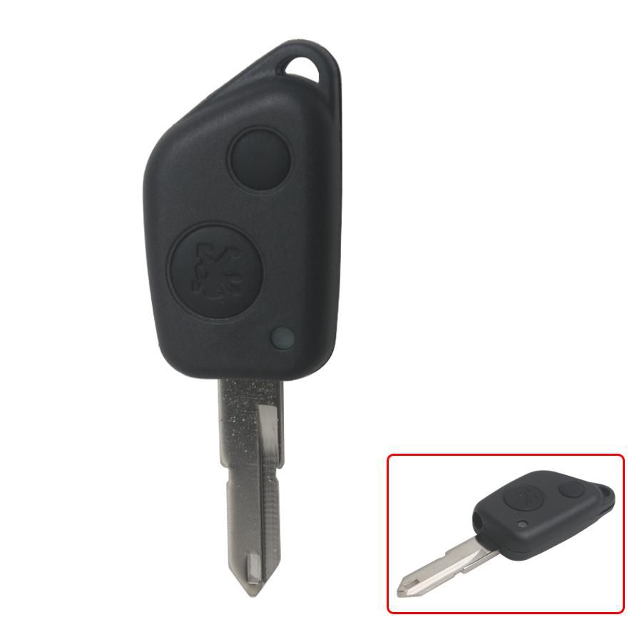 Peugeot 2065 piezas / lote carcasa de llave de control remoto 2 botones