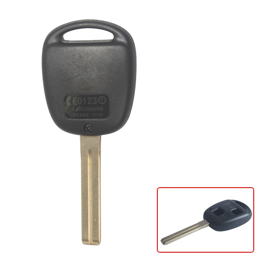 Carcasa de llave de control remoto 2 botones sin marca toy48 (largo) para Lexus 5 piezas / lote