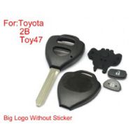 Carcasa de llave de control remoto 2 botones toy47 papel de logotipo Toyota Corolla 10 piezas / lote
