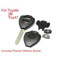 Carcasa de llave de control remoto 2 botones toy47 cóncava sin papel para Toyota Corolla 10 / lote