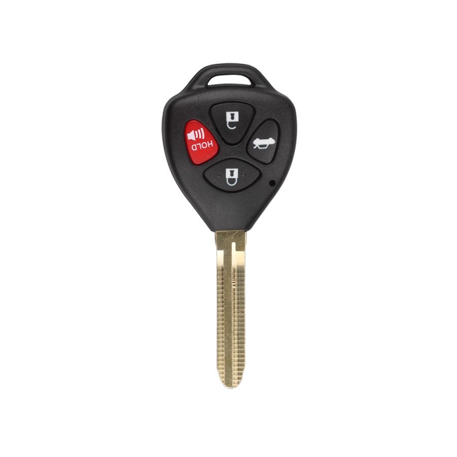 Carcasa de llave de control remoto 4 botones (con punto rojo, sin pegatinas) para Toyota 5 piezas / lote