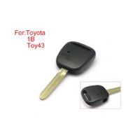 Un botón de cobre fácil de cortar en el lado de la carcasa de la llave de control remoto, sin logotipo toy43, para Toyota 10 piezas / lote