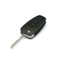 Carcasa de control remoto plegable 3 botones cuchilla hu101 (negra) para Ford Fox 5 piezas / lote