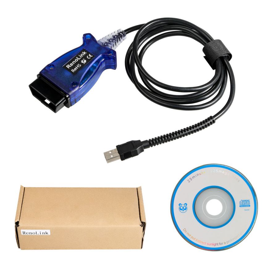 Renolink for Re-nault OBD2 ECU Programmer support Re-nault Key Programming Airbag reset