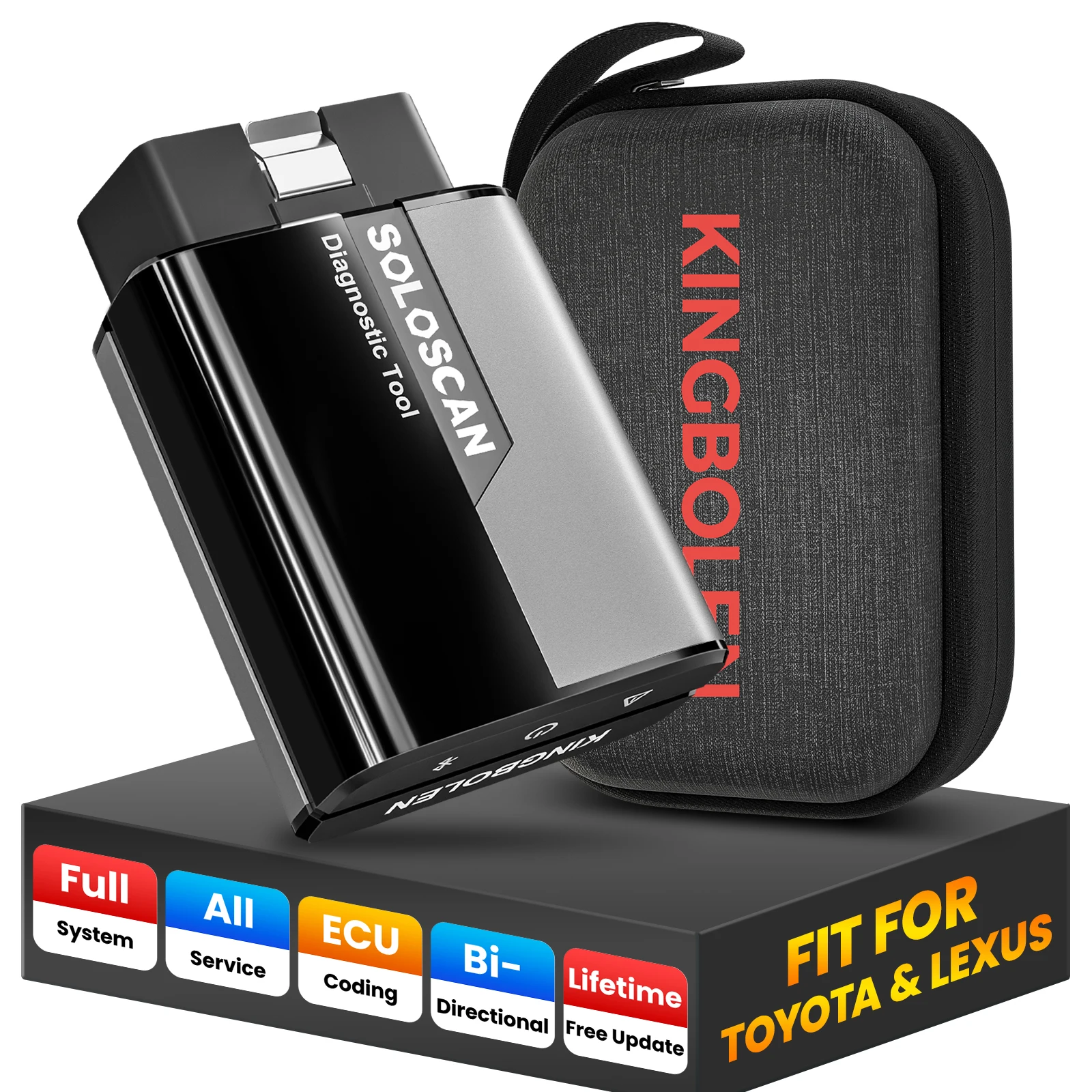 Soloscan for Toyota/Lexus OBD2 Scanner Bluetooth Free Updates Bidirectional Scan Tool for iOS & Android Code Reader