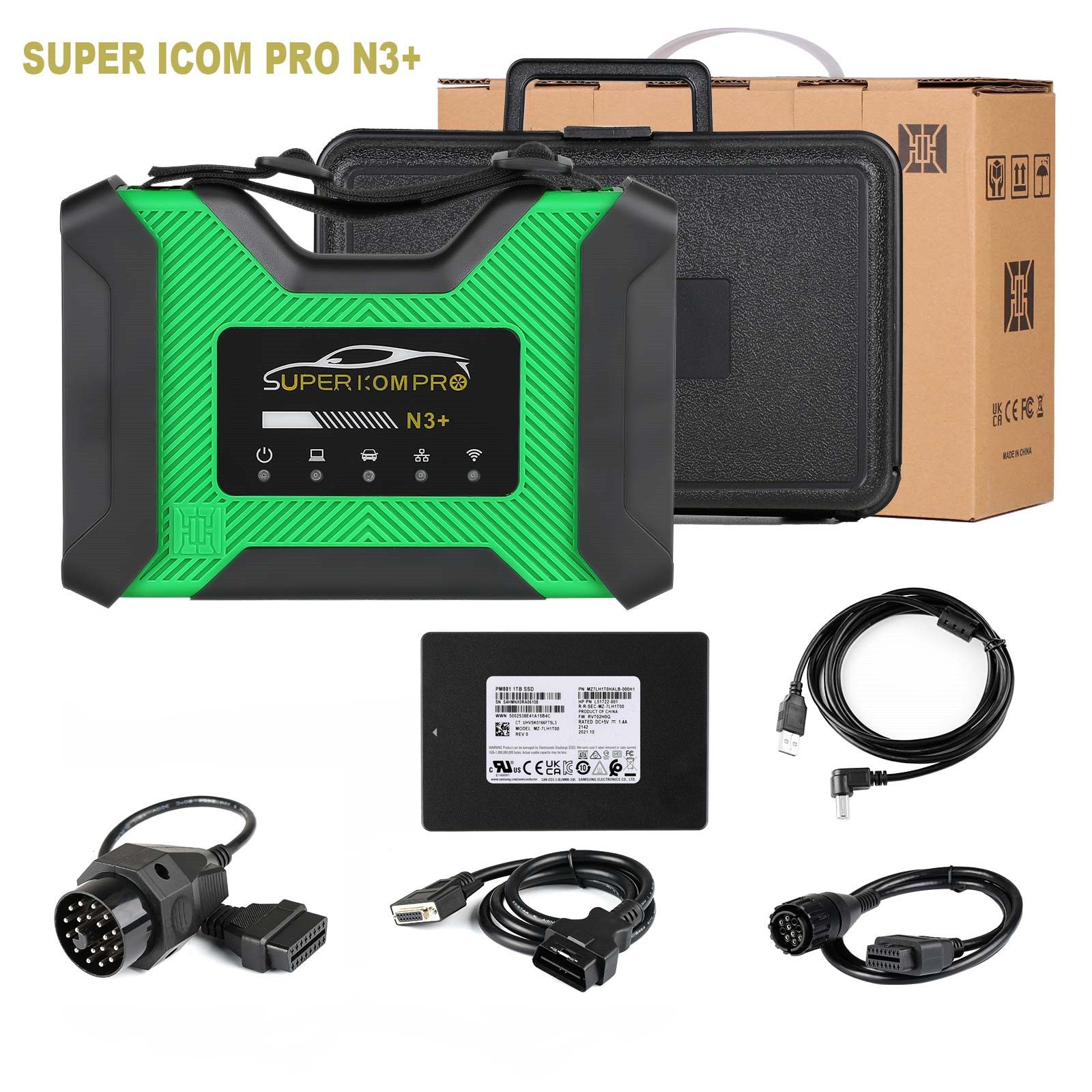 SUPER ICOM PRO N3+ BMW Full Configuration with V2023.12 BMW ICOM Software 1TB SSD with Engineers Programming Win10