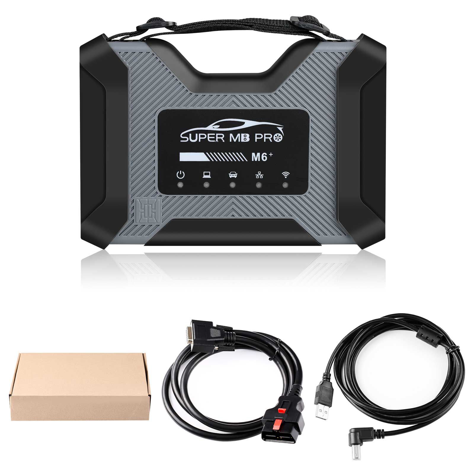 2023 Super MB Pro M6+ M6 Plus Diagnosis Tool + USB Cable + OBD2 16pin Cable 