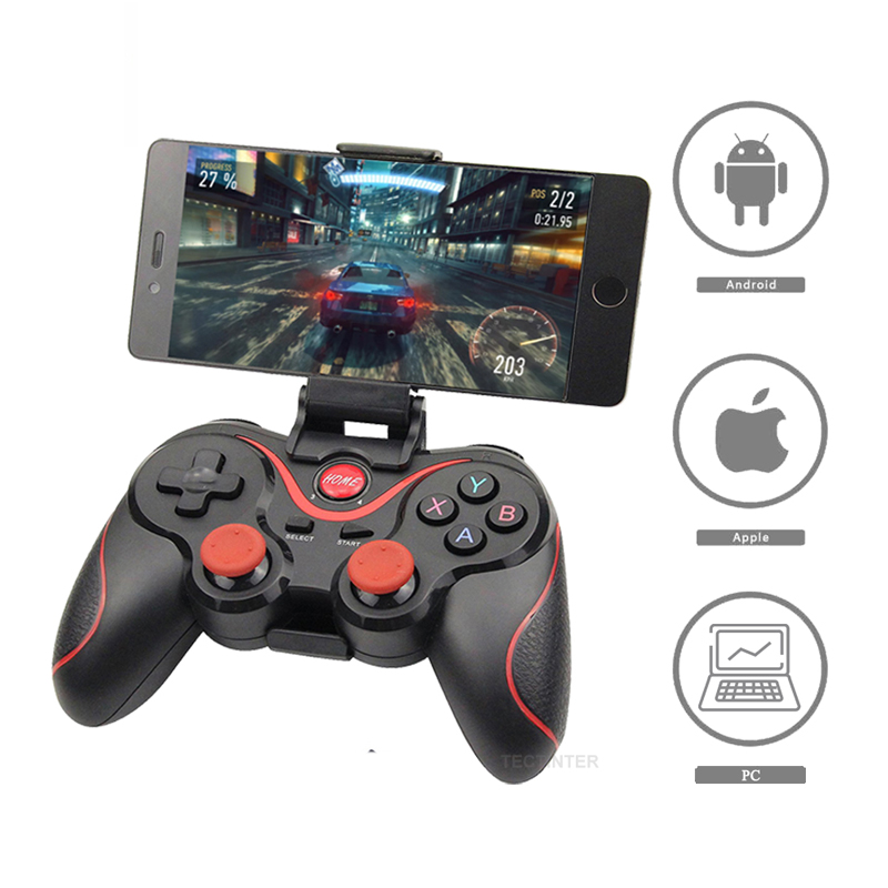 T3 X3 Wireless Joystick Gamepad PC Game Controller Support Bluetooth BT3.0 Joystick For Mobile Phone Tablet TV Box Holder