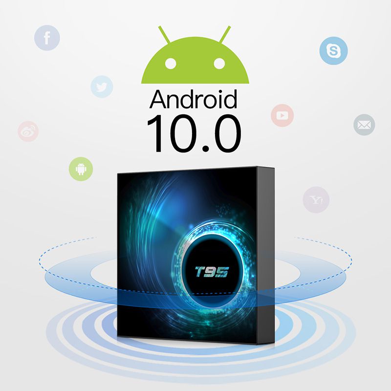 T95 Android 10 Smart TV Box 4GB RAM 32GB 64GB 16GB Android TV Box Allwinner H616 Quad Core H.265 4K Media player pk H96 T95 Max