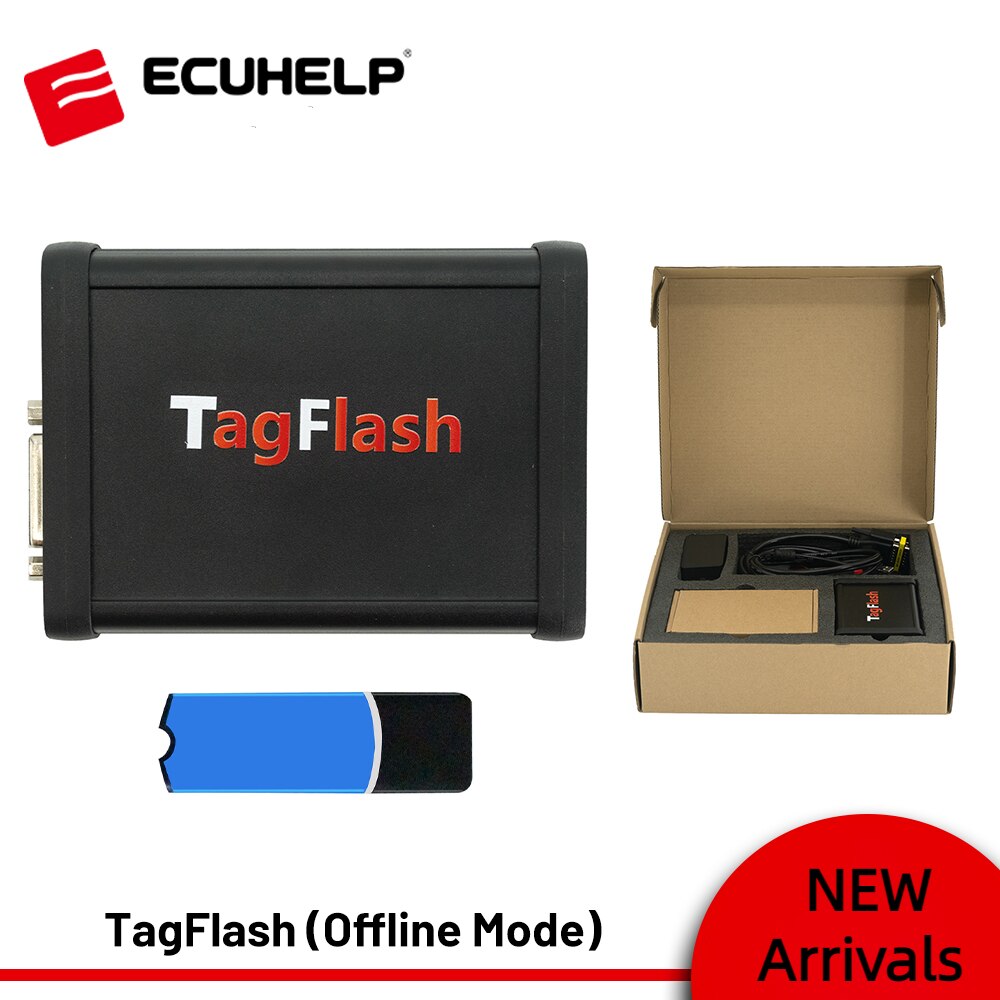 Newest TagFlash ECU Programmer Support OBD/BENCH/BOOT/BDM/ JTAG Mode Full Read TCU For Car Truck Motorbike Chip Tuning Tool