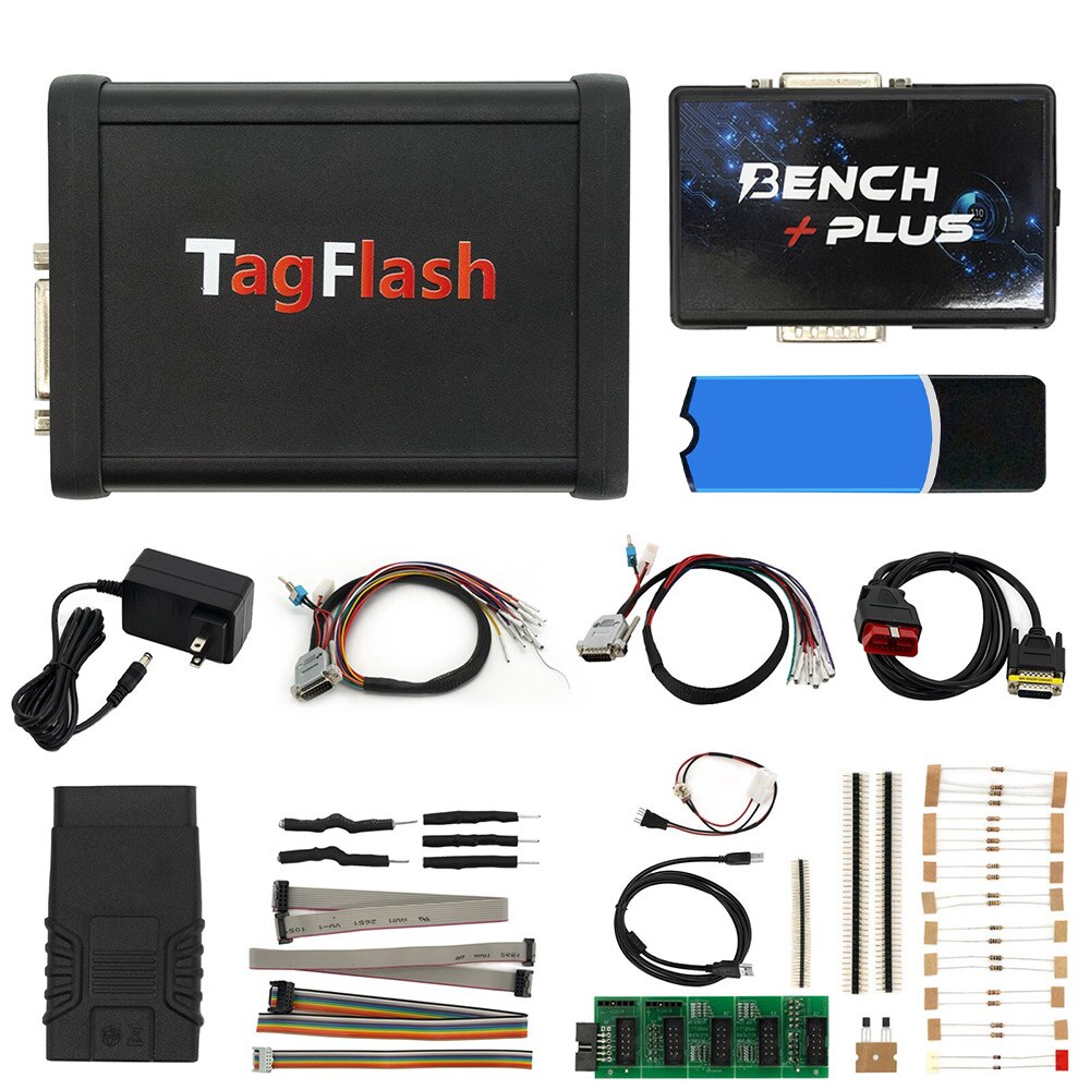 Newest TagFlash ECU Programmer Support OBD/BENCH/BOOT/BDM/ JTAG Mode Full Read TCU For Car Truck Motorbike Chip Tuning Tool