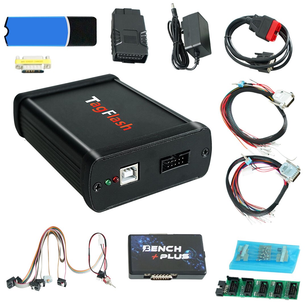 Newest TagFlash ECU Programmer Support OBD/BENCH/BOOT/BDM/ JTAG Mode Full Read TCU For Car Truck Motorbike Chip Tuning Tool