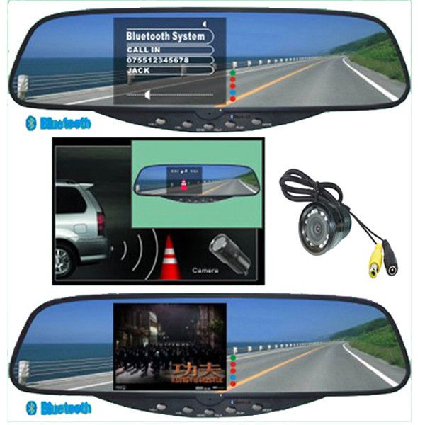 Kit de manos libres Bluetooth TFT de 3,5 pulgadas - nuevo espejo retrovisor de manos libres Bluetooth estéreo