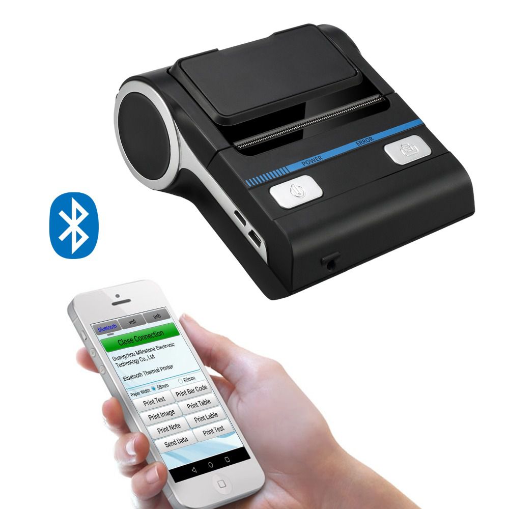 Thermal Printer POS Bluetooth Android 80mm Thermal Receipt Printer Portable Wireless Printing Machine