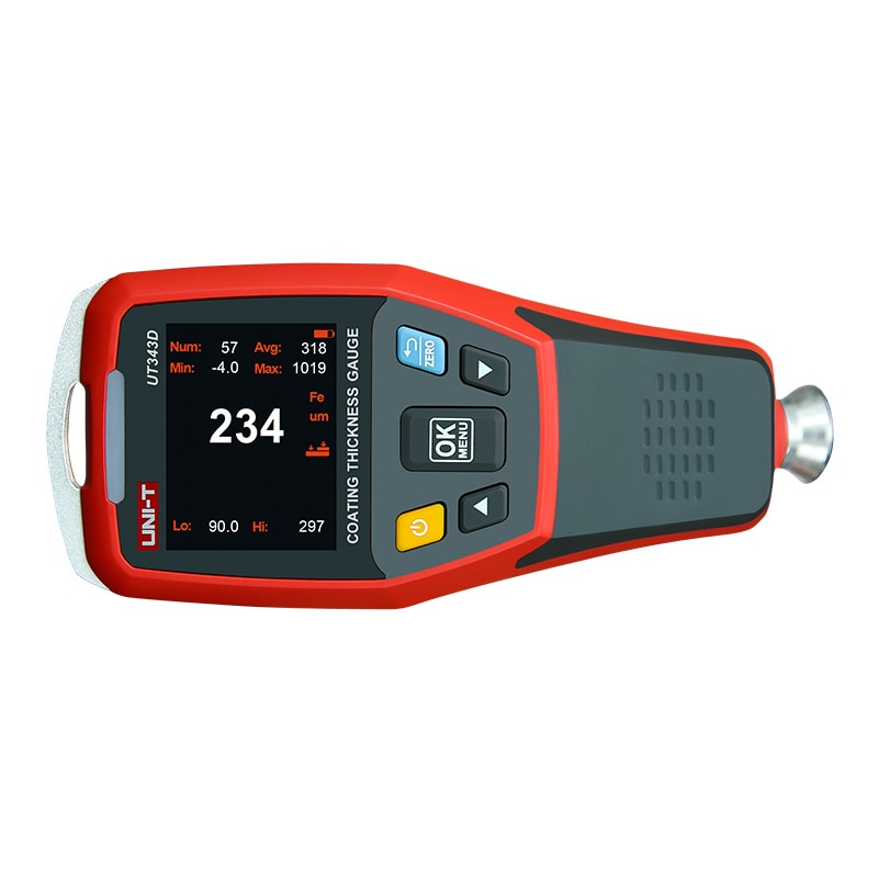 UT343D Thickness Gauge Digital Coating Gauge Meter Cars Paint Thickness Tester FE/NFE measurement with USB Data Function