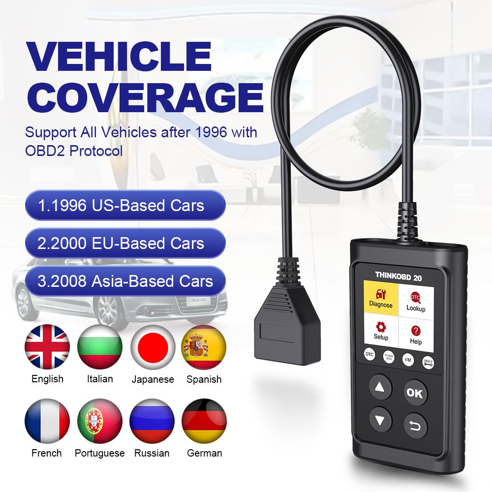 Thinkcar thinkobd 20 herramienta profesional de diagnóstico automático de automóviles obd2 escáner OBD 2 lector automático de código para comprobar el indicador del motor