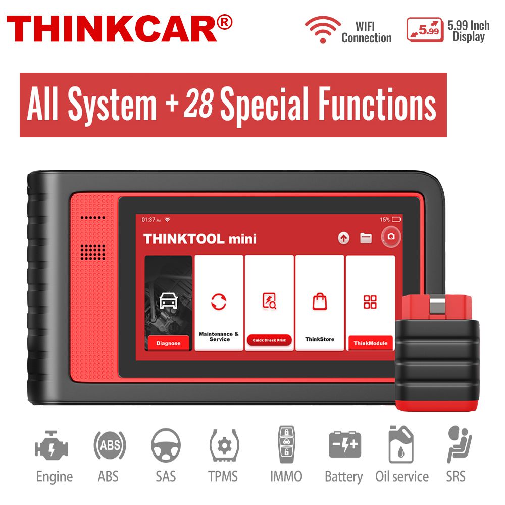 Thinkcar Thinktool mini OBD2 Scanner Professional Full System Diagnostic Scanner Car Auto Scanner ECU Coding Active Test
