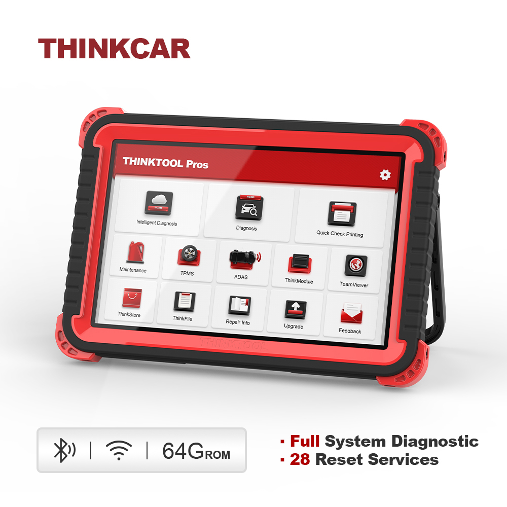 Thinkcar thinktool pros herramienta de diagnóstico automático 10 pulgadas todo el sistema Adas obd2 escaneador 28 función de reinicio PK x431 V