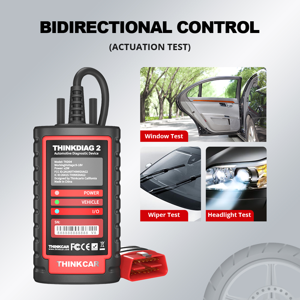 Thinkcar thinktiag 2 admite escáneres obd2 de protocolo can FD para el conjunto completo de software gratuito de la marca General Motors 16 funciones de reinicio Código ECU