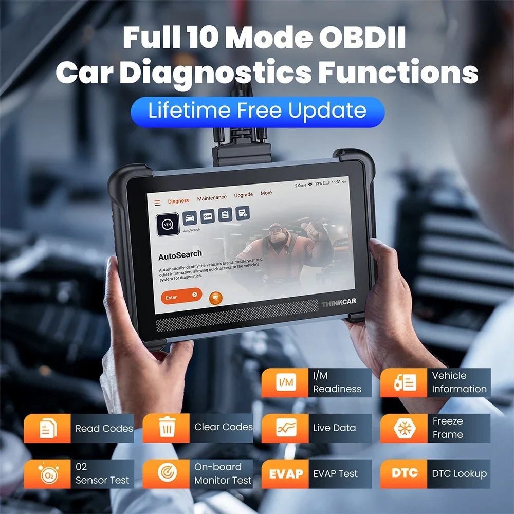 Thinkscan 672 차 진단 도구 가득 차있는 체계 자동차 OBD2 스캐너 지원 28 재설정 평생 자유로운 업데이트