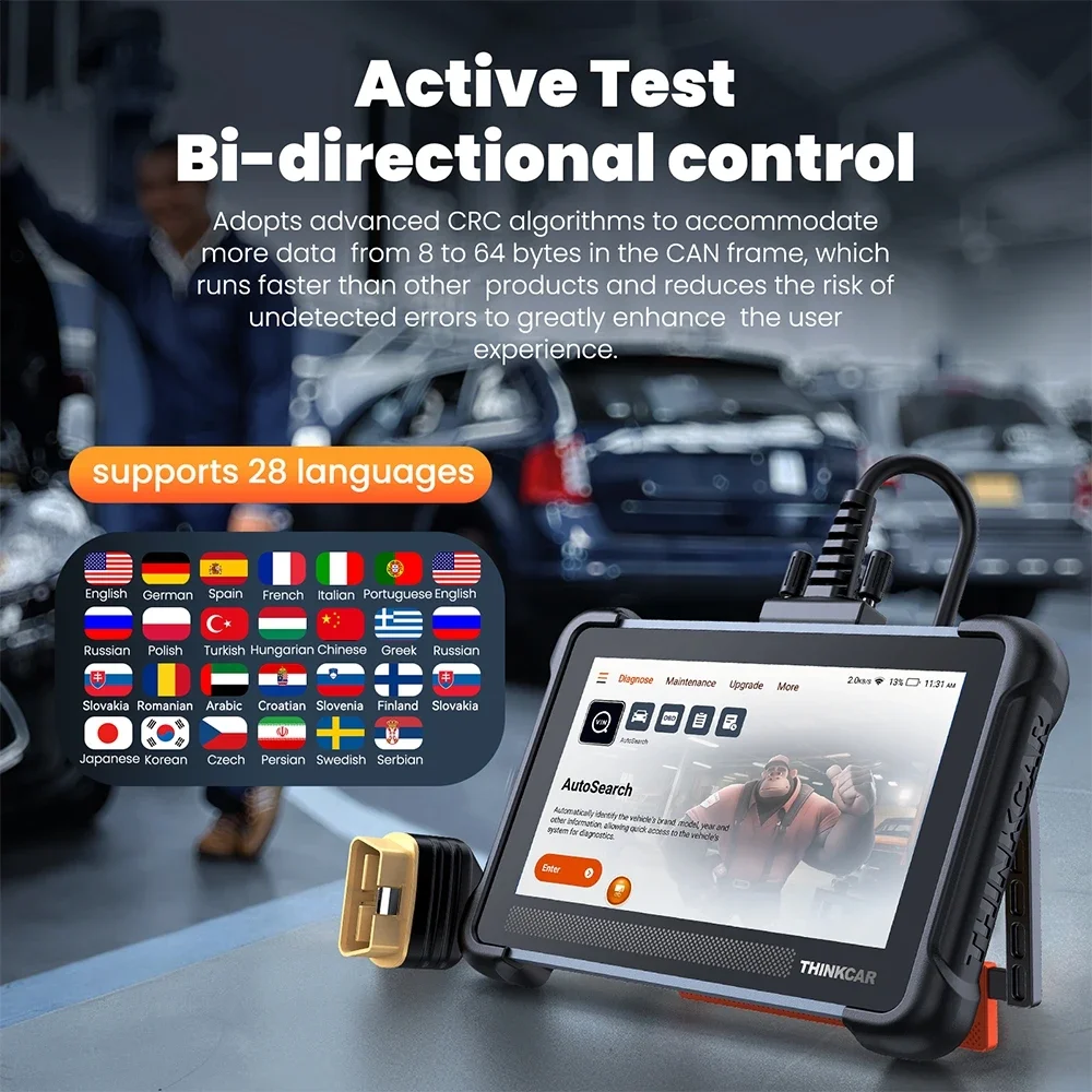 Thinkscan 672 차 진단 도구 가득 차있는 체계 자동차 OBD2 스캐너 지원 28 재설정 평생 자유로운 업데이트