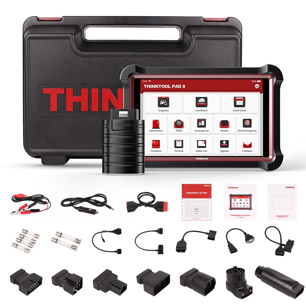 THINKCAR THINKTOOL PAD8 OBD2自动诊断工具ECU编码主动测试IMMO ABS EPB油复位专业汽车扫描仪