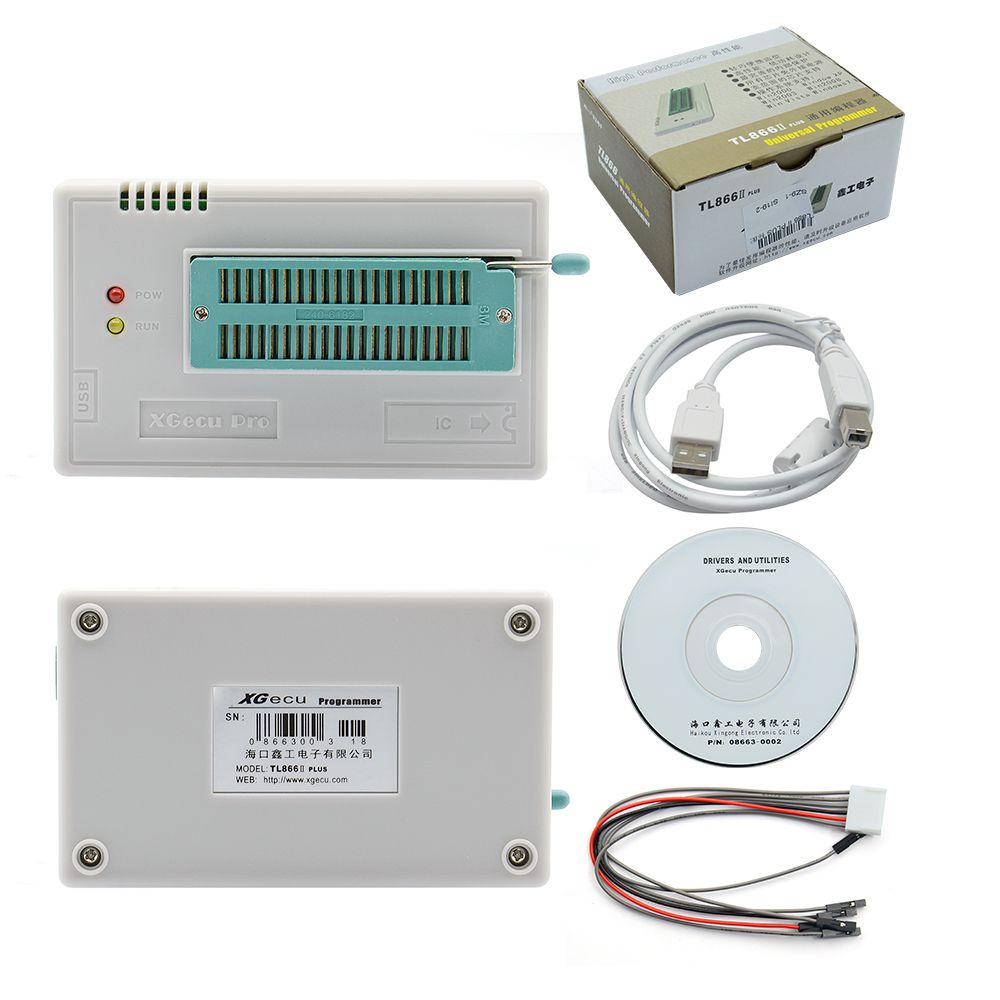 TL866II Plus USB High Performance Programmer Support 15000+IC SPI Flash NAND EEPROM 8051 MCU PIC AVR GAL