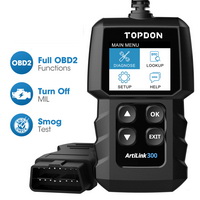 Topcon al300 obd2 escáner OBDII lector de código automotriz herramienta de diagnóstico automotriz obd2 analizador de motor de escáner automotriz herramienta de diagnóstico automático de fallas PK elm327