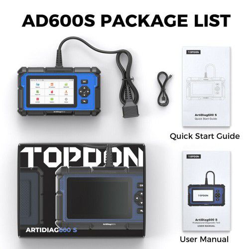 TOPDON Artidiag 600S AD600S Mid-level 4 System Diagnostic Scanner, 8 Reset Services, Free Lifetime Upgrade