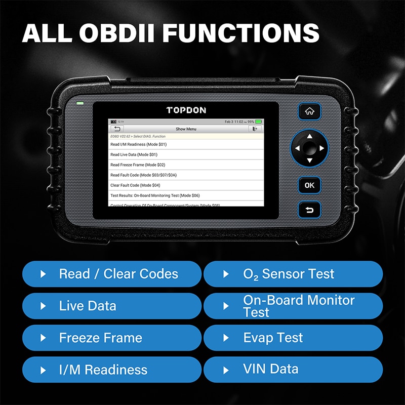 El escáner topcon artidiag600 obd2, la herramienta de diagnóstico automotriz, escanea automáticamente el diagnóstico automático, el escáner automático de prueba del motor ABS srs, se actualiza de forma gratuita.