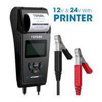 TOPDON BT500P 12V 24V Car Battery Tester with Printer Battery Load Test for Motorcycle Auto Charging Cranking Battery Analyzer