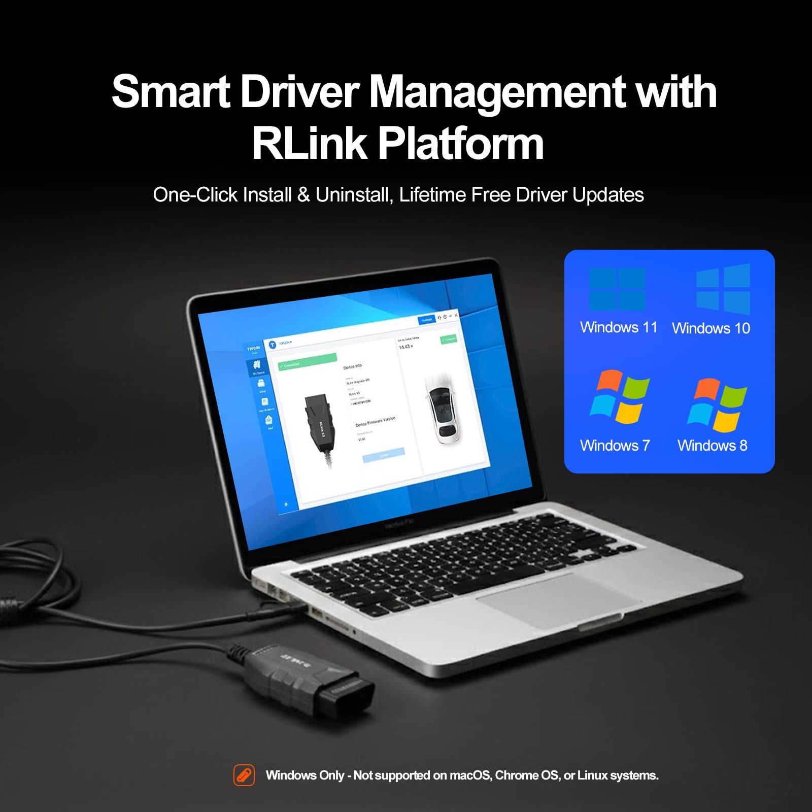 2026 TOPDON RLink X3 J2534 Pass-thru Programmer for US Vehicle Brands for GM, Ford, and Chrysler