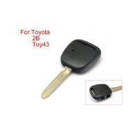 Dos botones de la carcasa de la llave de control remoto lateral toy43 son fáciles de cortar, aleación de cobre - níquel sin logotipo, adecuada para Toyota 10 piezas por lote