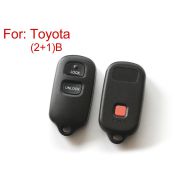 Toyota 5 piezas / lote de carcasa de llave de control remoto 2 + 1 botón