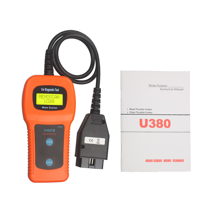 Lector de código de falla del escáner del motor u380 OBDII obd2 eobd