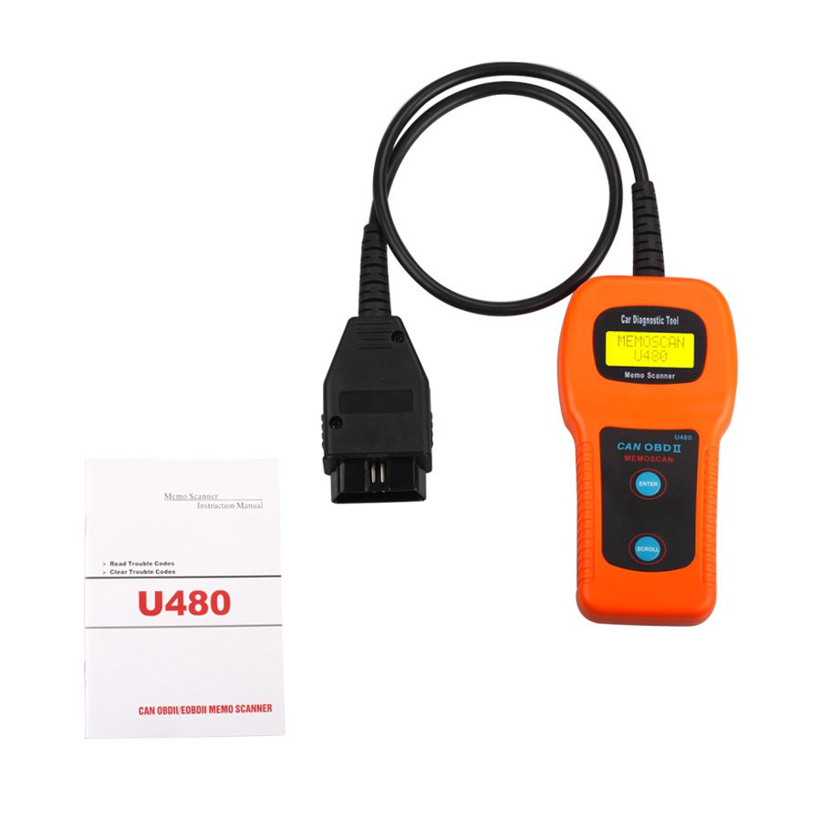 U480 obd2 can bus y memorándum del lector de Código del motor escanean el Lector de código u480 u480 obd2 OBDII escáner de motor de diagnóstico automático de automóviles o camiones