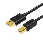 Cable USB de calidad superior de unitek USB 2.0 - a hilo exterior a cable B hilo exterior (5m) - conector dorado de alta velocidad - negro