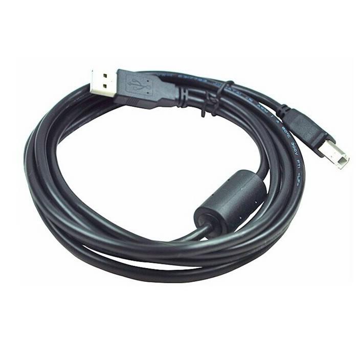 Cable USB 2.0 - a hilo exterior al cable B hilo exterior (3m) - alta velocidad, con conector dorado - negro