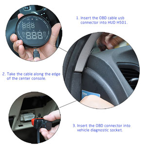 V-checker H501 Head Up Display for OBD1 OBD2 JOBD EOBD Vehicles