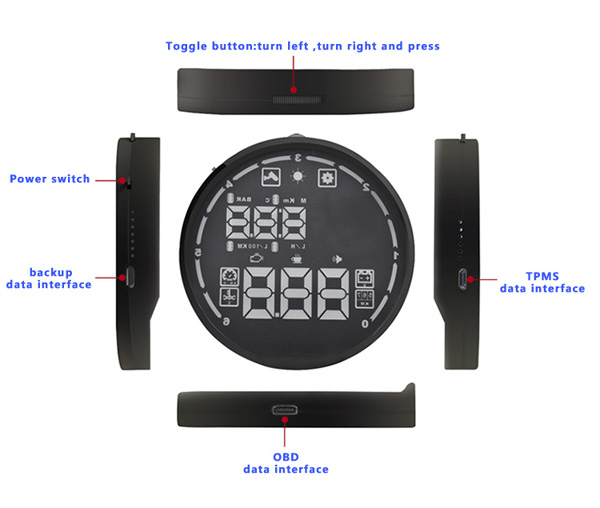 V-checker H501 Head Up Display Specification Display 2