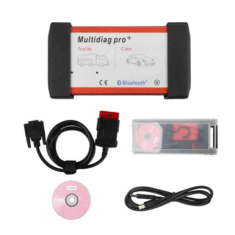 V2016 New Design Multidiag Pro CDP+ For Cars/Trucks And OBD2 With Bluetooth and 4GB Card Plus Car Cables Support  Win8