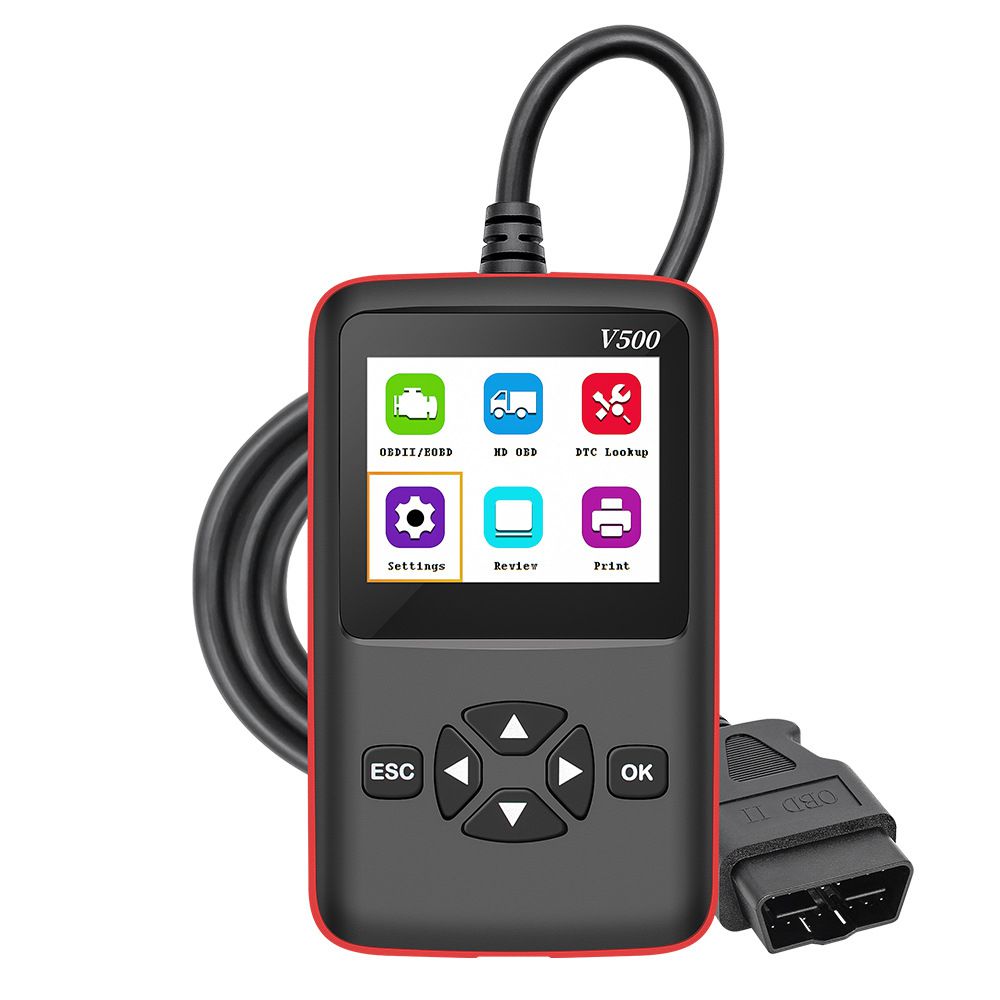 12V/24V V500 OBD2 Engine J1939 J1587 J1708 Code Reader CR-HD Heavy Duty Truck and Car Scanner