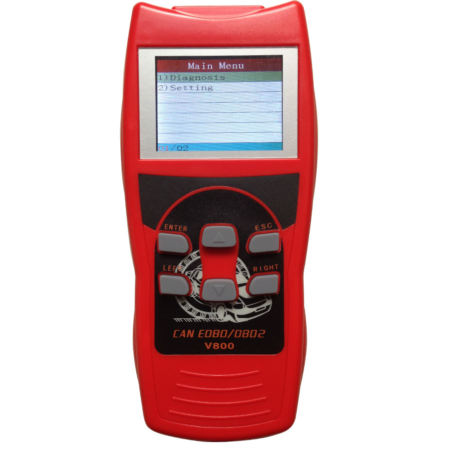 V800 color can - bus OBDII obd2 eobd lector de código de falla detector de diagnóstico escáner de diagnóstico